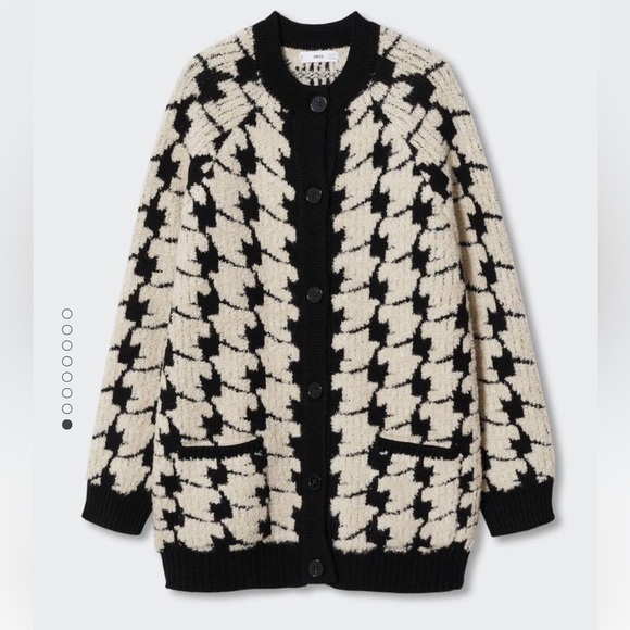 MANGO Houndstooth Cardigan size M - Picture 3 of 9